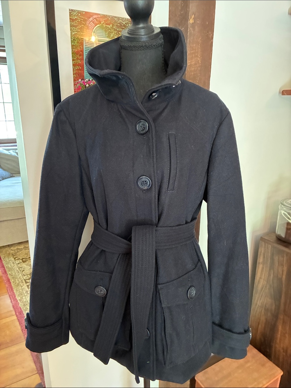 GAP Women's Navy Wool Pea Coat